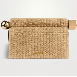 JACQUEMUS Le Rond Carré Raffia Clutch - GOOD CONDITION